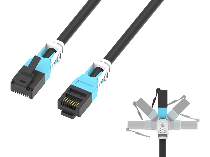 Rotable Patch Cord- Rotate Effortlessly in Every Direction & High Density Compatible.