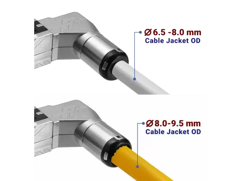 Cat.8 STP 5 Angle Field Termination Plug